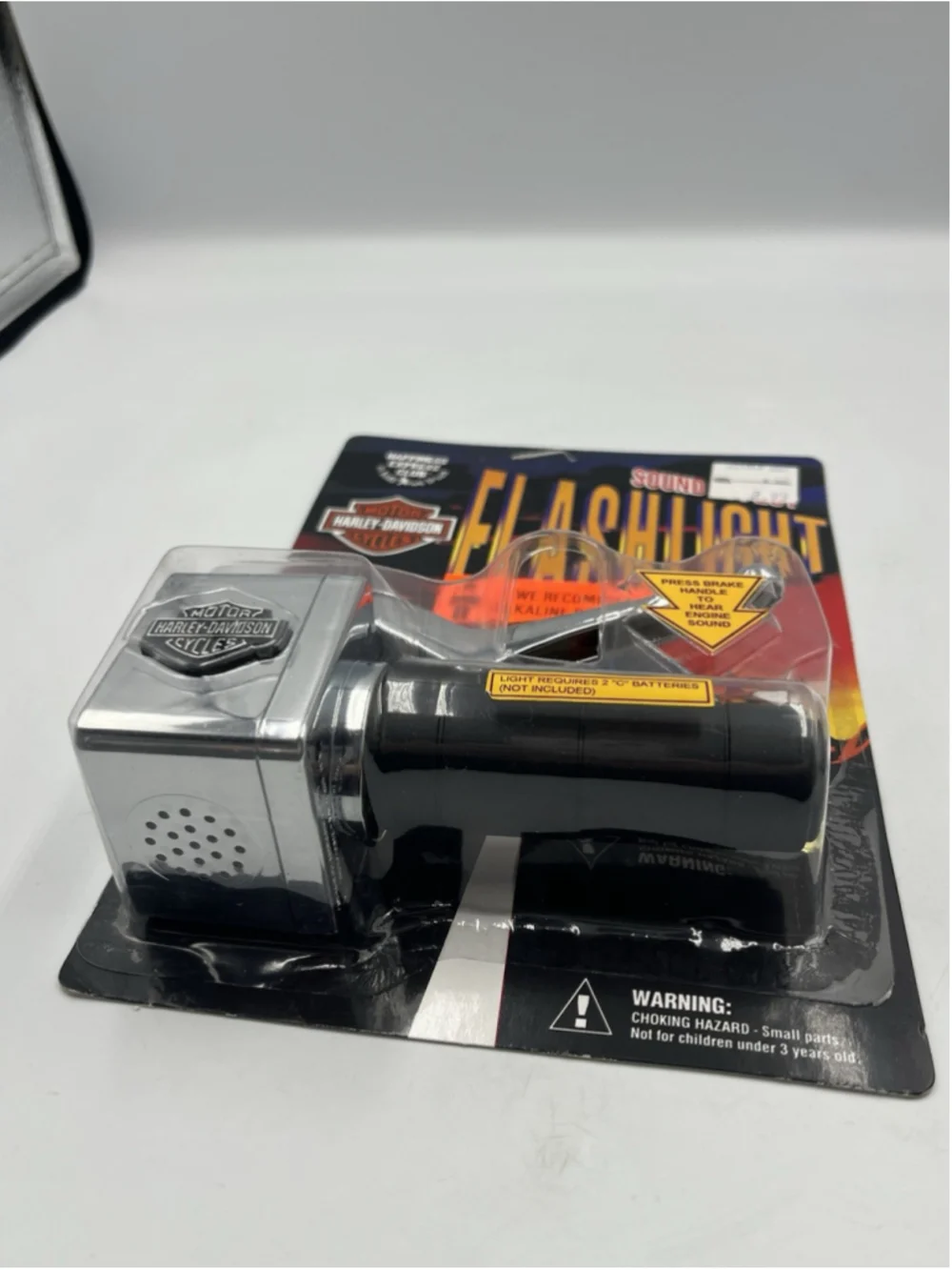 Harley-Davidson Sound Effect Flashlight 1995 Licensed New Carded Motorcycle Toy